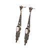 STERLING SILVER OPAL & MARCASITE EARRINGS at Ross's Online Art Auctions