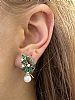 GOLD EMERALD, DIAMOND & PEARL EARRINGS at Ross's Online Art Auctions