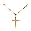 9CT GOLD CROSS PENDANT & CHAIN at Ross's Online Art Auctions