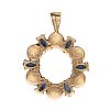 9CT GOLD SAPPHIRE & PEARL PENDANT at Ross's Online Art Auctions