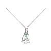 18CT WHITE GOLD GREEN AQUAMARINE & DIAMOND NECKLACE at Ross's Online Art Auctions