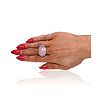 STERLING SILVER ROSE QUARTZ RING at Ross's Online Art Auctions