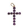 VICTORIAN SILVER ON GOLD AMETHYST CROSS PENDANT at Ross's Online Art Auctions