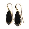 18CT GOLD ONYX EARRINGS at Ross's Online Art Auctions
