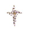 9CT GOLD TANZANITE CROSS PENDANT at Ross's Online Art Auctions