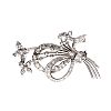 WHITE METAL DIAMOND BROOCH at Ross's Online Art Auctions