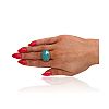 STERLING SILVER ROSE GOLD TONE TURQUOISE QUARTZ RING at Ross's Online Art Auctions