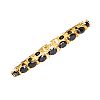 STERLING SILVER 18CT GOLD PLATED SAPPHIRE BRACELET at Ross's Online Art Auctions