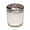SILVER TOPPED GLASS JAR at Ross's Online Art Auctions