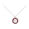18CT WHITE GOLD RUBY & DIAMOND NECKLACE at Ross's Online Art Auctions