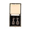 SILVER & GOLD DIAMOND EARRINGS at Ross's Online Art Auctions