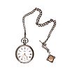 SILVER POCKET WATCH, STERLING SILVER CHAIN & MEDALLION PENDANT at Ross's Online Art Auctions