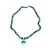 STRAND OF MALACHITE & EMERALD BEADS at Ross's Online Art Auctions