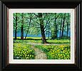 SPRING GREENS & DAFFODILS by Andy Saunders at Ross's Online Art Auctions