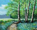 BLUEBELLS BY THE WOODS by Andy Saunders at Ross's Online Art Auctions