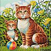 TWO CATS by J. Dolan at Ross's Online Art Auctions