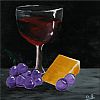 STILL LIFE - FRUIT OF THE VINE & CHEESE by Olivia Rose at Ross's Online Art Auctions