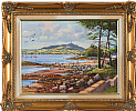 SCRABO TOWER ACROSS STRANGFORD LOUGH by William Yeaman at Ross's Online Art Auctions
