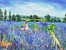 A WALK IN THE FIELD OF LAVENDER by Evelina Vine at Ross's Online Art Auctions