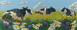 COWS RESTING by Ronald Keefer at Ross's Online Art Auctions