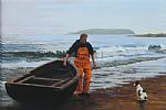 COUNTY ANTRIM FISHERMAN by Keith Glasgow at Ross's Online Art Auctions