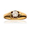 VICTORIAN 18CT GOLD DIAMOND RING at Ross's Online Art Auctions