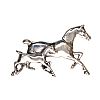 STERLING SILVER HORSE & FOAL BROOCH at Ross's Online Art Auctions