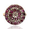 18CT GOLD & SILVER RUBY & DIAMOND RING at Ross's Online Art Auctions