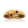 GOLD RUBY, SAPPHIRE & DIAMOND RING at Ross's Online Art Auctions