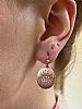 STERLING SILVER ROSE GOLD TONE EARRINGS at Ross's Online Art Auctions
