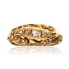 VICTORIAN 18CT GOLD FIVE STONE DIAMOND RING at Ross's Online Art Auctions