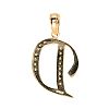 9CT GOLD INITIAL PENDANT at Ross's Online Art Auctions