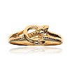 9CT GOLD DOUBLE SNAKE RING at Ross's Online Art Auctions