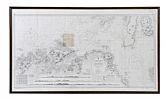 FRAMED BLACK & WHITE MAP OF IRELAND at Ross's Online Art Auctions