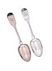 FIVE IRISH SILVER SOUP SPOONS at Ross's Online Art Auctions
