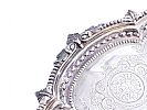CIRCULAR ENGRAVED SILVER SALVER at Ross's Online Art Auctions